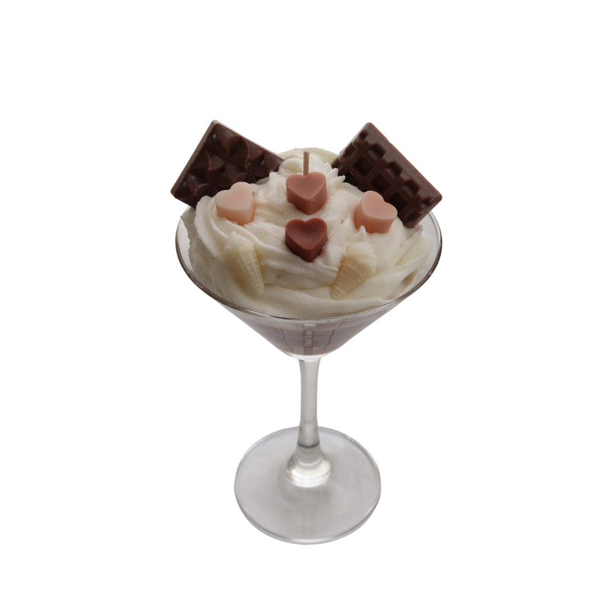 Heart Chocolate Dessert Martini Candle