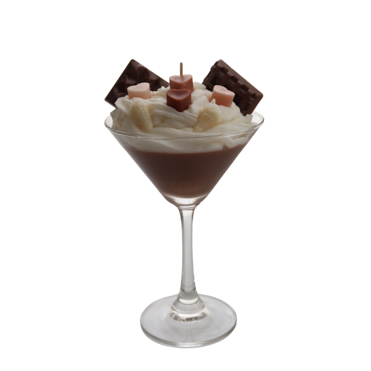 Heart Chocolate Dessert Martini Candle