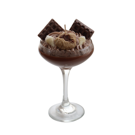 Dark Chocolate Cookie Dessert Martini Candle