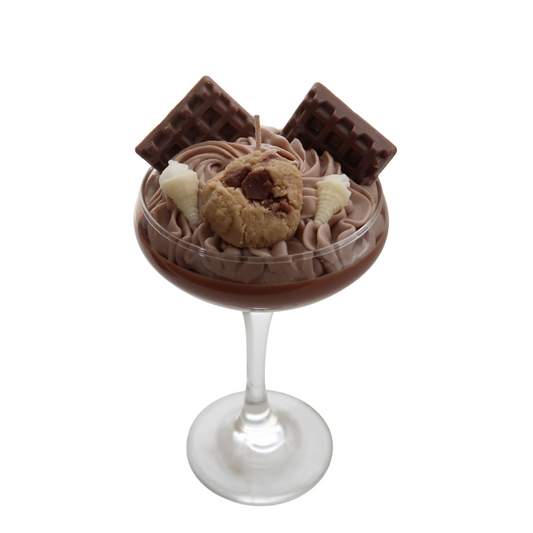 Dark Chocolate Cookie Dessert Martini Candle